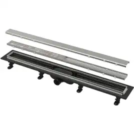 Душевой лоток AlcaPlast APZ20-750 Simple с решеткой под плитку, с рамкой / Нержавеющая сталь