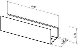 Полка Aquanet Магнум 40x12 сталь браш, 334110