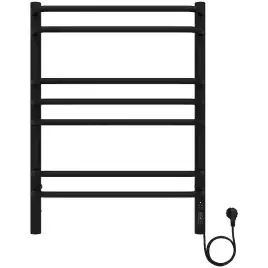 Полотенцесушитель электрический 50х70 Aquatek Пандора П7 AQ EL RPC0770BL, диммер справа, Черный матовый