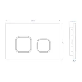 Кнопка смыва AZARIO NEW-TS AZ-ABS-002-B, Черная матовая