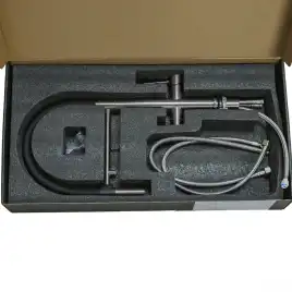 Смеситель для кухни с гибким изливом AVS PureRiver оружейная сталь, 811-170-GM