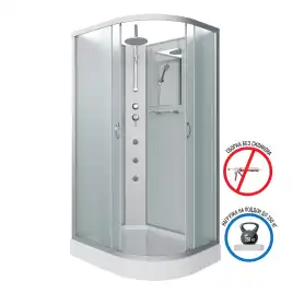 Душевая кабина Niagara Classic 120х80х210 NG-3312-14LBKTG низкий поддон, с гидромассажем, 33121423LBKTG