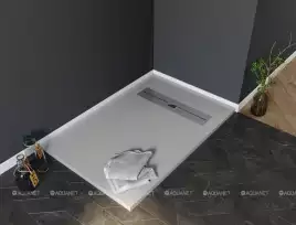 Душевой поддон Aquanet Delight 140х80 из искусственного камня 258884 Серый