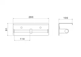 Держатель туалетной бумаги Aquatek Оберон AQ4909BG двойной с полкой, Золото матовое