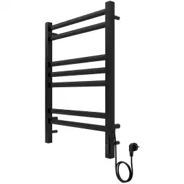 Полотенцесушитель электрический 50х70 Aquatek Поларис П7 AQ EL KO0770BL, диммер справа, Черный матовый