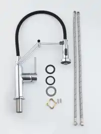 Смеситель для кухни Aquatek Европа AQ1388CR с выдвижной лейкой, Хром