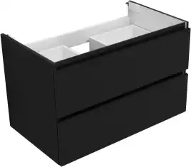 Тумба под раковину Aquanet Вега 2.0 80 черный, подвесная, 337955