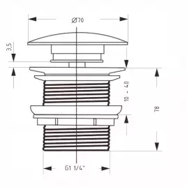Раковина AVS Линда 55x40 темно-серая матовая с донным клапаном