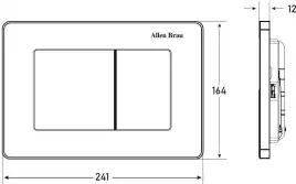 Клавиша смыва Allen Brau Infinity 9.20006.BN сталь браш