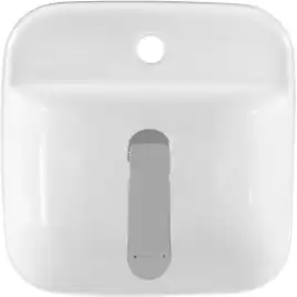 Раковина накладная Aquanet CITY-2 39х39х14 квадратная, Белая глянцевая
