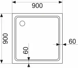 Душевой уголок AVS Фаворит 90x90 профиль хром, стекло прозрачное, 803-0025-195-9090-CR-T