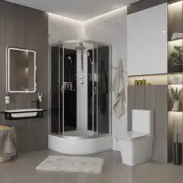 Душевая кабина Niagara Classic 100х100х210 NG-3502-14BKT средний поддон, без гидромассажа, 35021434BKT