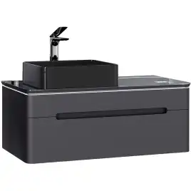 Тумба под раковину Jorno SHINE 100 Shi.01.100-M/P/A Серый антрацит