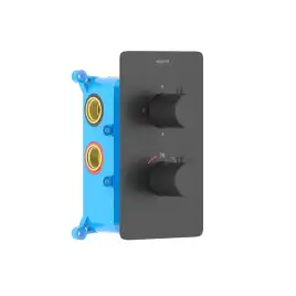 Смеситель для ванны с душем Aquatek Европа AQ1393MB встраиваемый, термостатический, Черный матовый