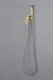 Смеситель ABBER Daheim AF8226G с гигиеническим душем, золото матовое