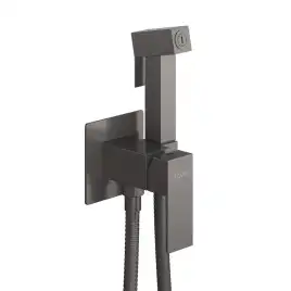 Гигиенический душ со смесителем Cezares SLIDER-DIF-GM, Оружейная сталь