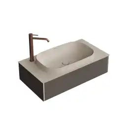 Тумба под раковину Kerama Marazzi MAGICA 90 см, MA.90.1\EGR.M подвесная, Вечерний серый матовый