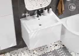 Тумба под раковину Aquaton Сохо 75 1A258101AJ010 подвесная цвет, белый глянец