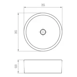 Раковина AVS Джули 36х36 белая матовая