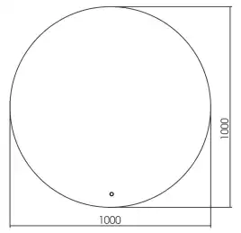 Зеркало Azario Саванна D100 LED-00002465 с подстветкой, сенсорный выключатель с функцией диммера