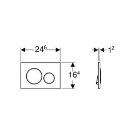 Клавиша смыва Geberit Sigma 20 115.882.KJ.1 Белый/хром