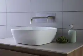 Раковина накладная Aquanet  TREND-1 40х40х14 квадратная, Белая глянцевая