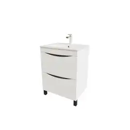 Тумба с раковиной IDDIS Cloud 60, напольная, Белая, CLO60WFi95K