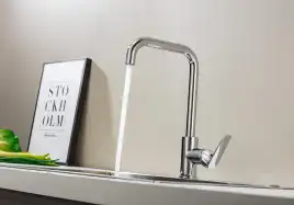 Смеситель для кухни Aquatek Вега AQ1081CR поворотный излив, Хром