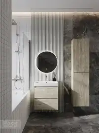 Тумбы под раковину Roca Ona 60 A857613512 подвесная, цвет, Дуб светлый