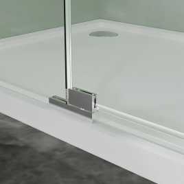 Душевой уголок Azario MALE SQR-90х90х195-CH-CL, прозрачное стекло 6 мм, профиль хром, AZ-J50-90-CH-CL