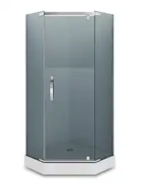 Душевой уголок Loranto Neo 90х90 CS-22112, стекло Тонированное, профиль Серебро