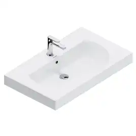 Раковина KERAMA MARAZZI BUONGIORNO подвесная/мебельная, 80см, белая глянцевая, BG.wb.80