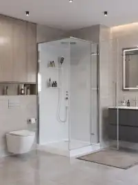 Душевая кабина BelBagno UNO-CAB-A-1-90-C-Cr-Bi-TOP-R, правая, профиль хром