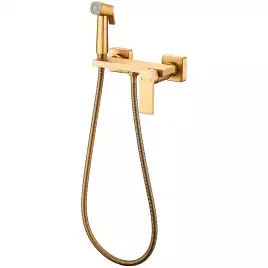 Гигиенический душ со смесителем Haiba HB5517-5, цвет матовое золото