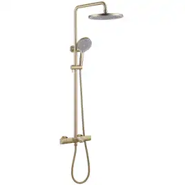 Душевая стойка ABBER Thermostat AF8516GL с термостатом и изливом, золото матовое