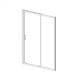 Душевая дверь Vincea Alpha 120 VDS-3AL120CL, раздвижная, профиль хром, стекло прозрачное