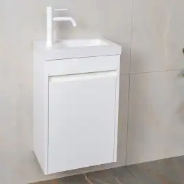 Тумба с раковиной AVS Миниатюра 40 L белая, K821-08-400L-WG-04-410WG