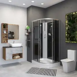 Душевая кабина Niagara Classic 120х80х210 NG-3512-14LBKT низкий поддон, без гидромассажа, 35121433LBKT