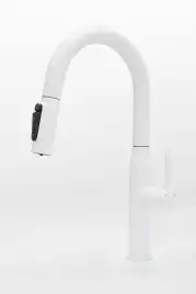 Смеситель для кухни AVS PureRiver 811-171-MW с выдвижным изливом, белый матовый