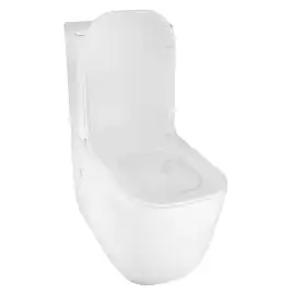Унитаз-компакт Azario RIANO AZ-1305A напольный, безободковый, со смывом Торнадо, в комплекте с бачком и сиденьем микролифт, Белый глянцевый
