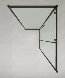 Душевой уголок Loranto 120х90 CS-AB02B-129, профиль черный матовый, стекло Прозрачное