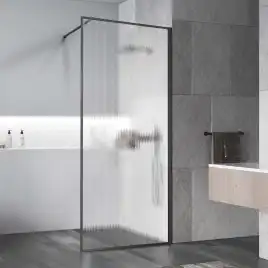 Душевая перегородка Vincea Walk in HP Art 90 VSW-1HP900FLGM, профиль вороненая сталь, стекло рифленое