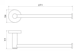 Держатель полотенец Aquatek Европа AQ4119BGM, Оружейная сталь