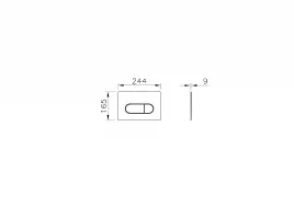 Клавиша смыва Vitra Root Square 740-2395 Никель