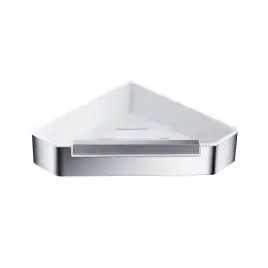 Полка для душа угловая Aquatek AQ4976CR со стеклоочистителем, Хром