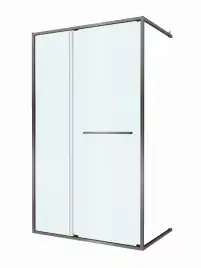 Душевая дверь CEZARES LUX-B-FS-11-120-C-GM прозрачное стекло, профиль Оружейная сталь