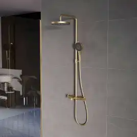 Душевая система  Vincea Rim VSFS-2RM1BG VSFS-2RM1BG для ванны с изливом, брашированное золото