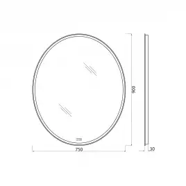 Зеркало BelBagno SPC-VST 75х90 SPC-VST-750-900-LED-TCH-WARM с подстветкой, сенсорный выключатель, с подогревом