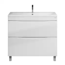 Тумба под раковину Grossman Виста 90 напольная, белая глянцевая (109067)