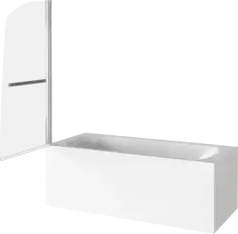 Шторка для ванны Good Door SCREEN R-HT-80-C-CH 80 см, ПД00089, профиль Хром, стекло Прозрачное